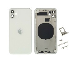 Hátlap - középrész Apple iPhone 11 Pro hátlap fehér (oldal gombok, SIM kártya tartó)